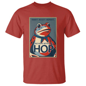 No Hope Without Hop T Shirt Ribbit Resist Repeat Resistance Frog Protest Pop Art Graphic TS02 Red Print Your Wear