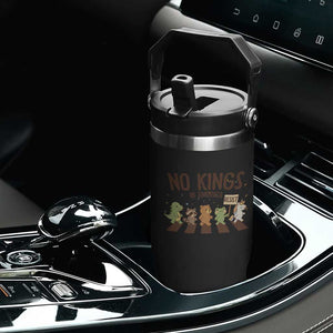 No Kings in America Flip Straw Tumbler Resist Protest Cute Animal Resistance March TS02 Print Your Wear