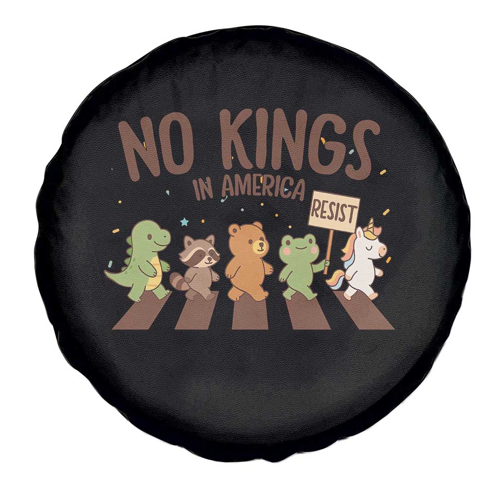 No Kings in America Spare Tire Cover Resist Protest Cute Animal Resistance March TS02 Print Your Wear