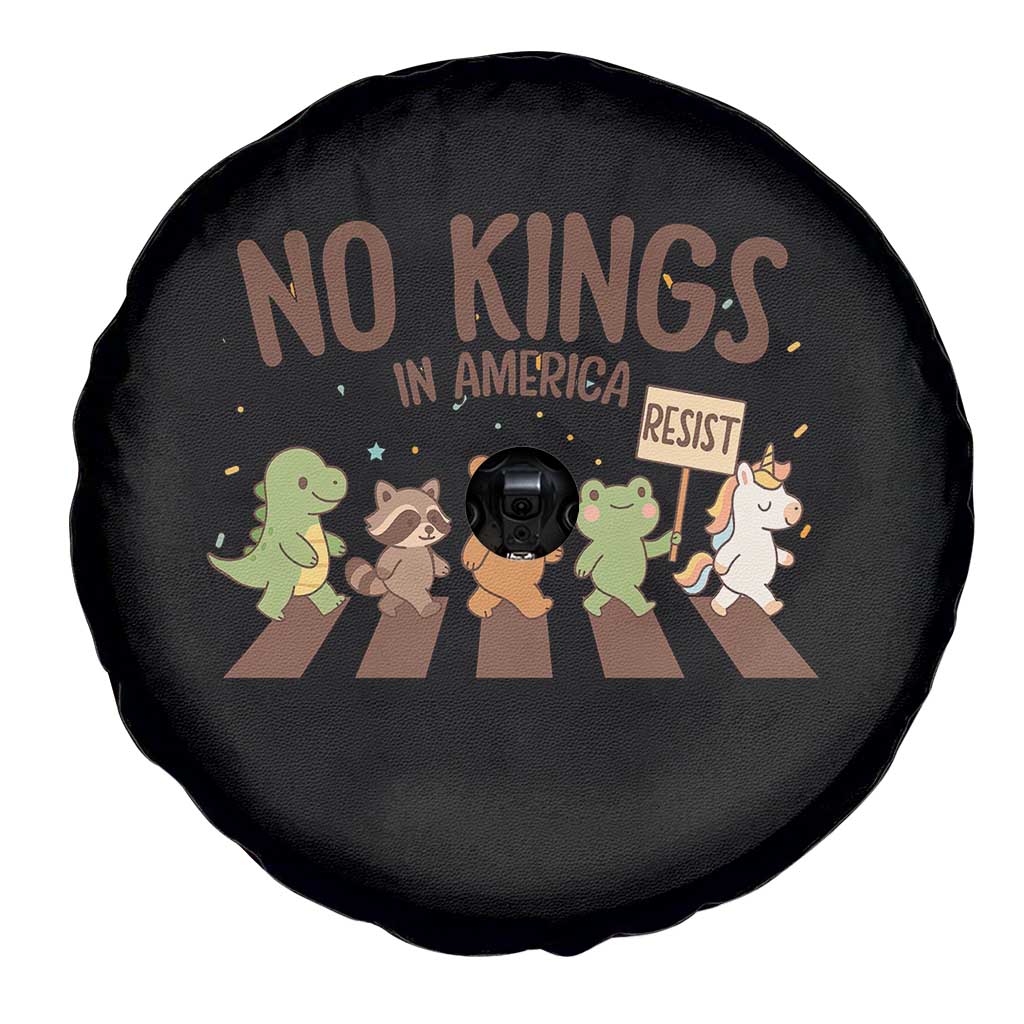 No Kings in America Spare Tire Cover Resist Protest Cute Animal Resistance March TS02 Print Your Wear