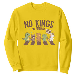 No Kings in America Sweatshirt Resist Protest Cute Animal Resistance March TS02 Daisy Print Your Wear