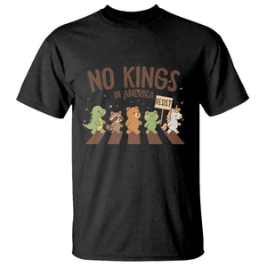 No Kings in America T Shirt Resist Protest Cute Animal Resistance March TS02 Black Print Your Wear