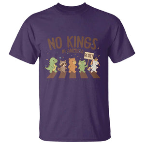 No Kings in America T Shirt Resist Protest Cute Animal Resistance March TS02 Purple Print Your Wear