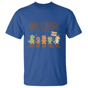 No Kings in America T Shirt Resist Protest Cute Animal Resistance March TS02 Royal Blue Print Your Wear