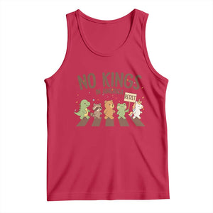No Kings in America Tank Top Resist Protest Cute Animal Resistance March TS02 Red Print Your Wear