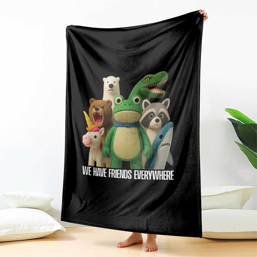 United Mascots Protest Throw Blanket We Have Friends Everywhere TS02 Print Your Wear