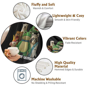 United Mascots Protest Throw Blanket We Have Friends Everywhere TS02 Print Your Wear