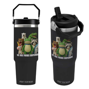 United Mascots Protest Flip Straw Tumbler We Have Friends Everywhere TS02 One Size: 30 oz Black Print Your Wear