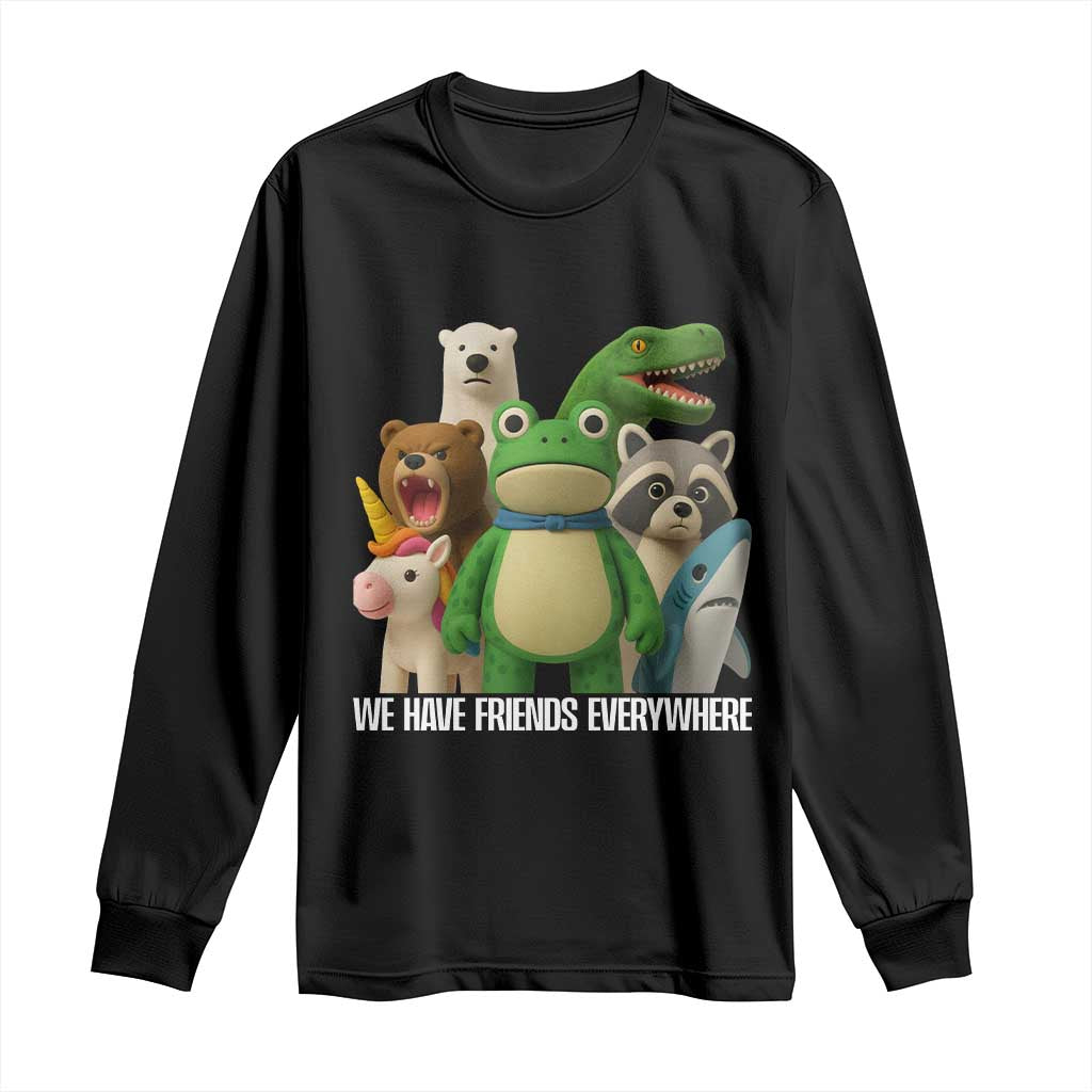 United Mascots Protest Long Sleeve Shirt We Have Friends Everywhere TS02 Black Print Your Wear