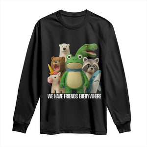 United Mascots Protest Long Sleeve Shirt We Have Friends Everywhere TS02 Black Print Your Wear