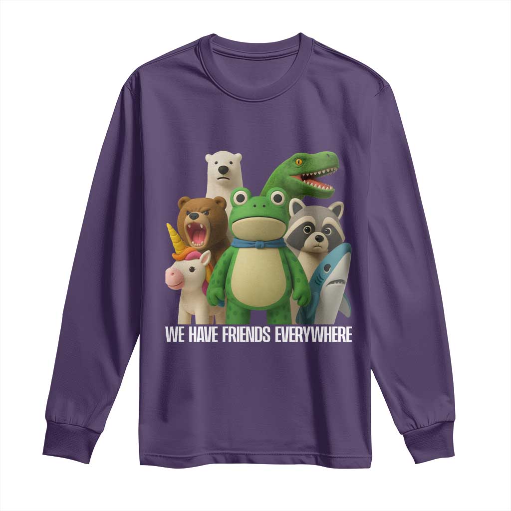 United Mascots Protest Long Sleeve Shirt We Have Friends Everywhere TS02 Purple Print Your Wear