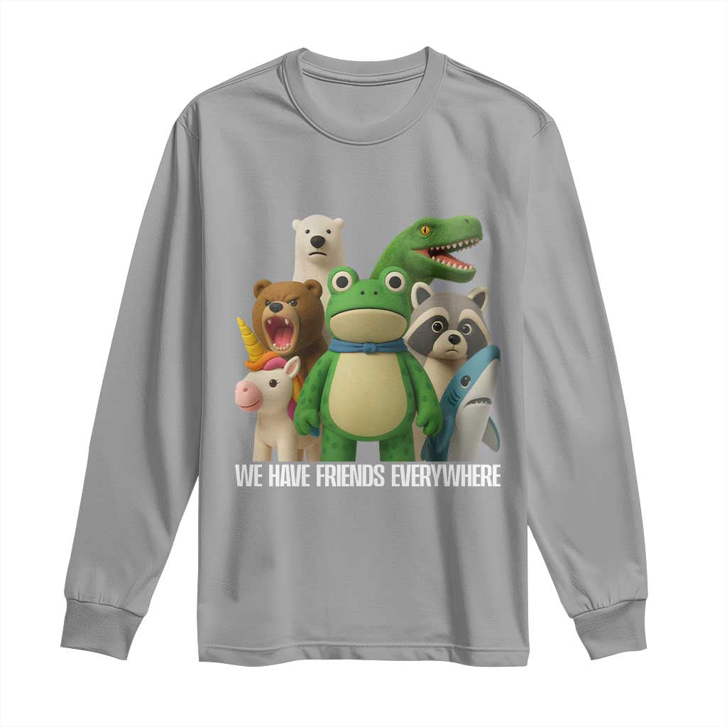 United Mascots Protest Long Sleeve Shirt We Have Friends Everywhere TS02 Sport Gray Print Your Wear