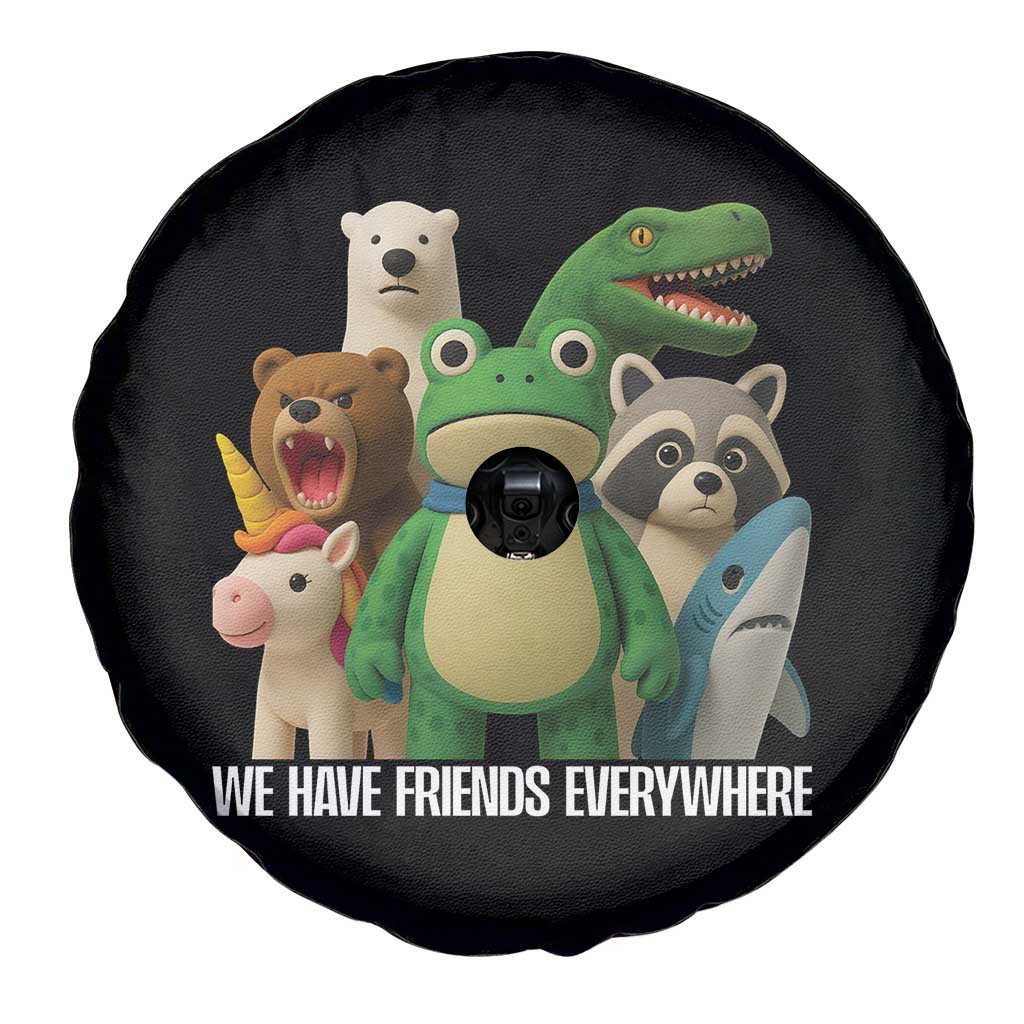 United Mascots Protest Spare Tire Cover We Have Friends Everywhere TS02 Print Your Wear