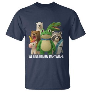United Mascots Protest T Shirt We Have Friends Everywhere TS02 Navy Print Your Wear