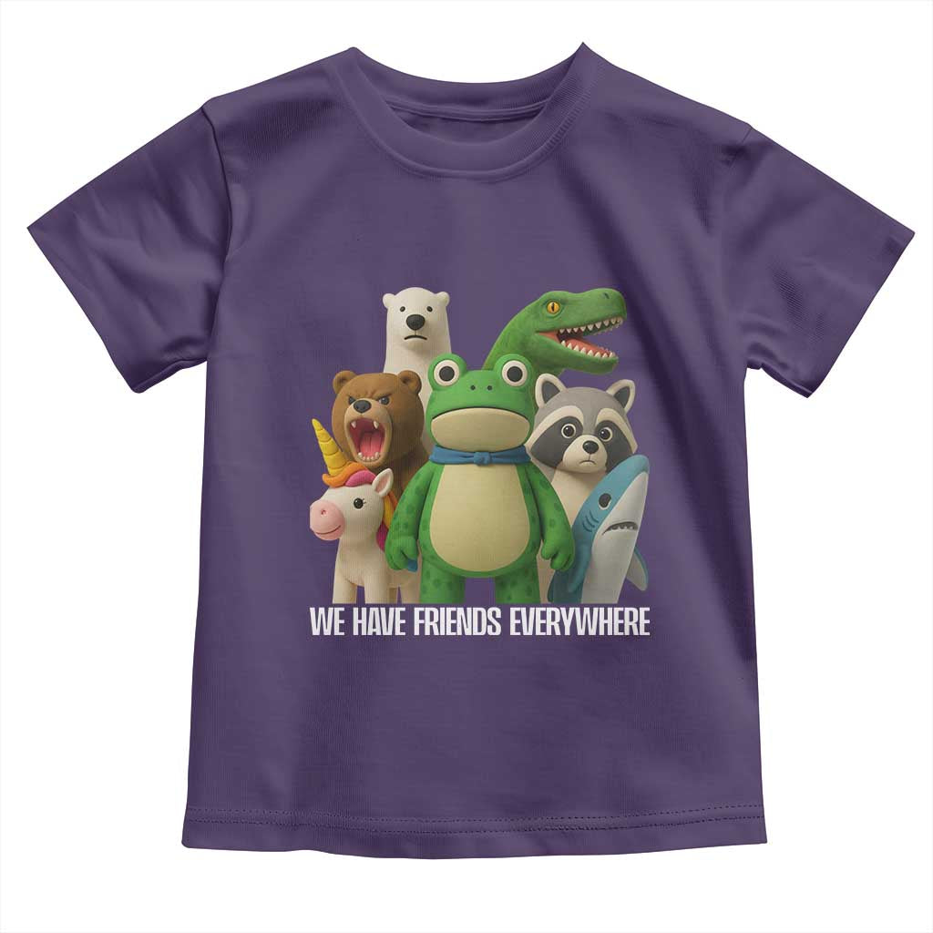 United Mascots Protest Toddler T Shirt We Have Friends Everywhere TS02 Purple Print Your Wear