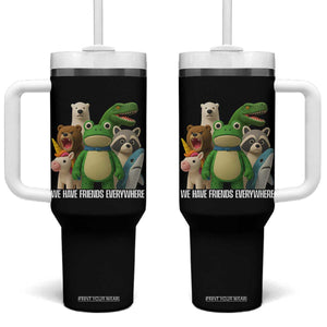 United Mascots Protest Tumbler With Handle We Have Friends Everywhere TS02 One Size: 40 oz Black Print Your Wear