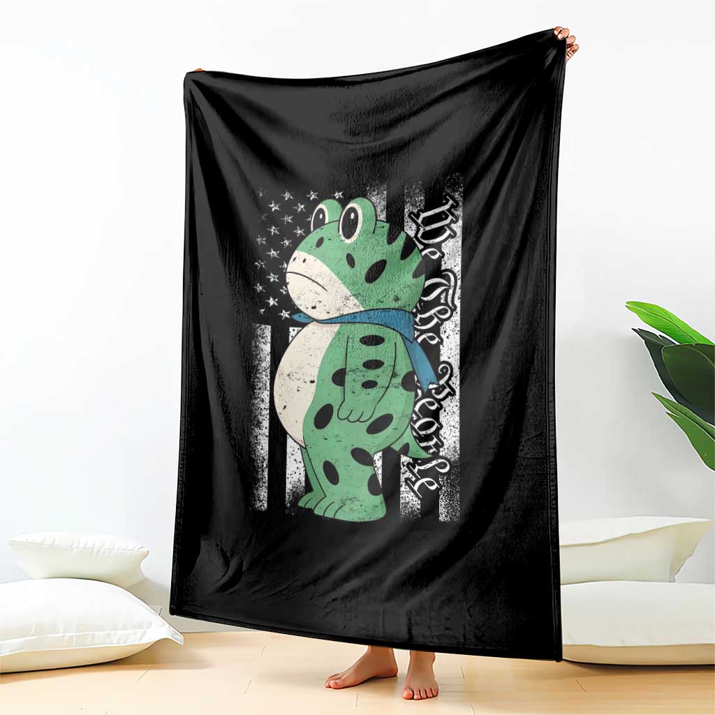 We The People Portland Frog Throw Blanket Patriotic Protest American Flag TS02 Print Your Wear