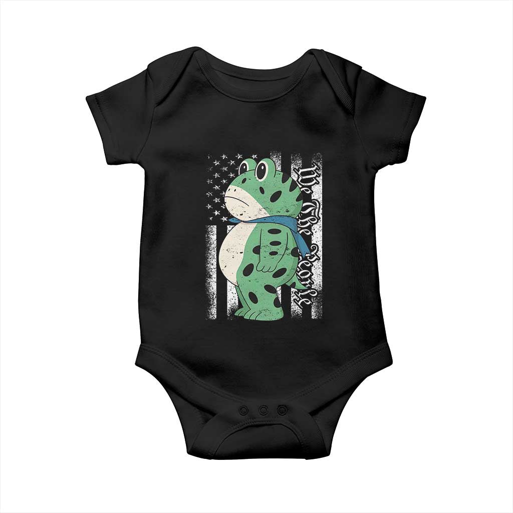 We The People Portland Frog Baby Onesie Patriotic Protest American Flag TS02 Black Print Your Wear