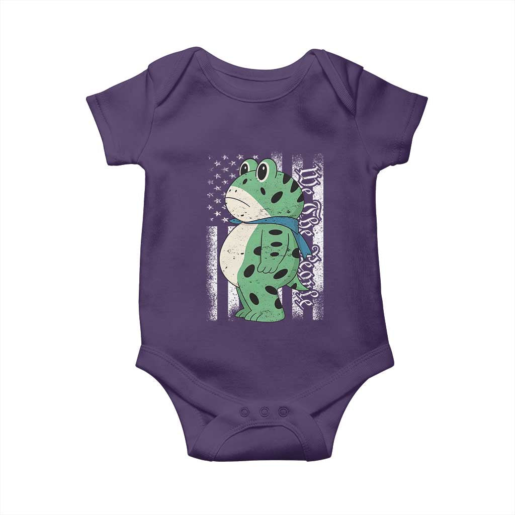 We The People Portland Frog Baby Onesie Patriotic Protest American Flag TS02 Purple Print Your Wear