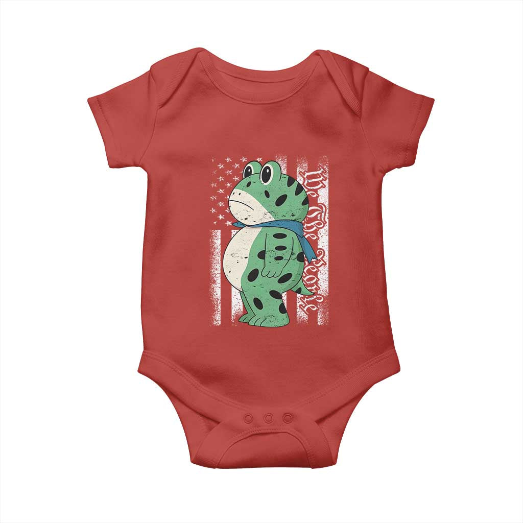 We The People Portland Frog Baby Onesie Patriotic Protest American Flag TS02 Red Print Your Wear