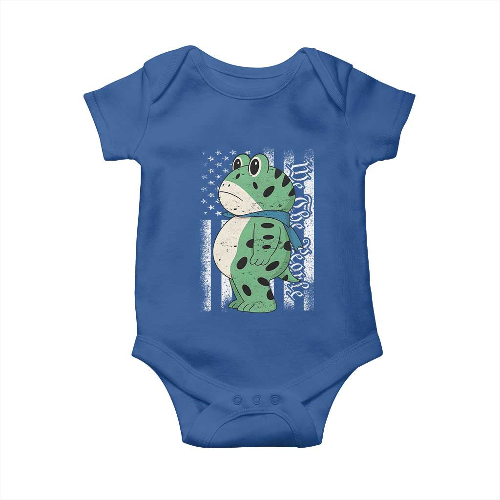 We The People Portland Frog Baby Onesie Patriotic Protest American Flag TS02 Royal Blue Print Your Wear