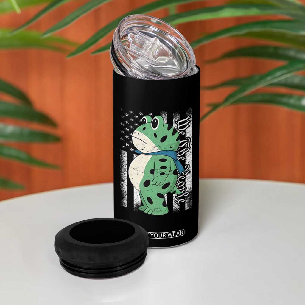 We The People Portland Frog 4 in 1 Can Cooler Tumbler Patriotic Protest American Flag TS02 Print Your Wear