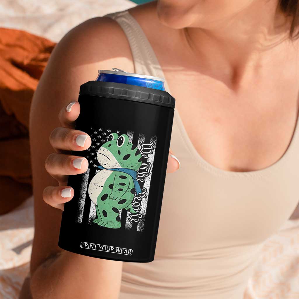 We The People Portland Frog 4 in 1 Can Cooler Tumbler Patriotic Protest American Flag TS02 Print Your Wear