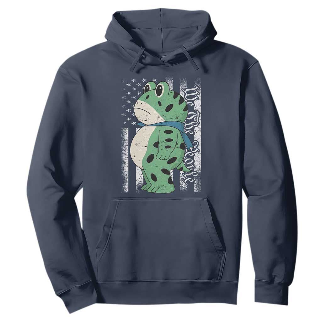 We The People Portland Frog Hoodie Patriotic Protest American Flag TS02 Navy Print Your Wear