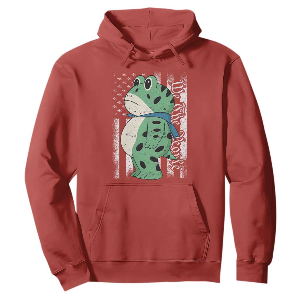 We The People Portland Frog Hoodie Patriotic Protest American Flag TS02 Red Print Your Wear