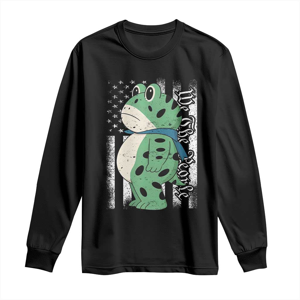 We The People Portland Frog Long Sleeve Shirt Patriotic Protest American Flag TS02 Black Print Your Wear