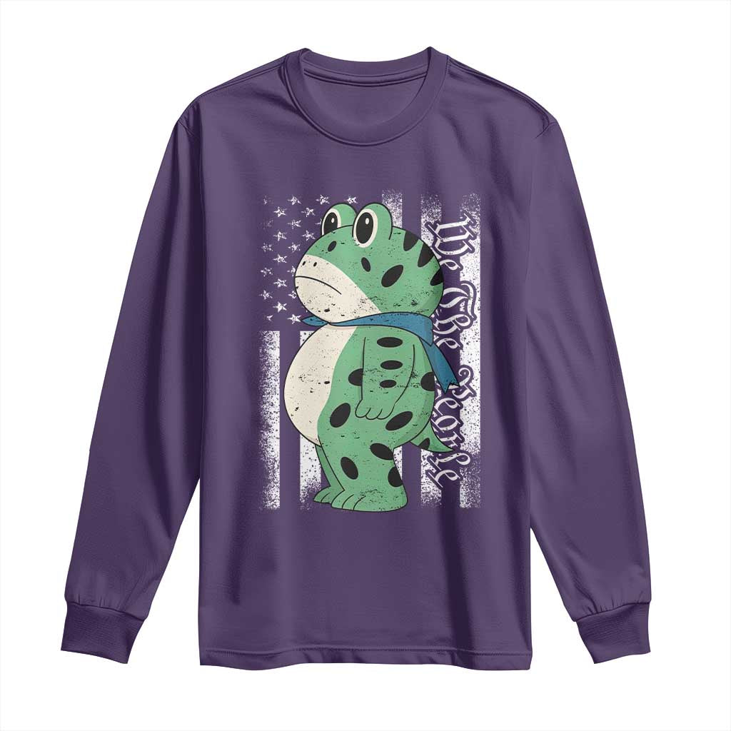 We The People Portland Frog Long Sleeve Shirt Patriotic Protest American Flag TS02 Purple Print Your Wear