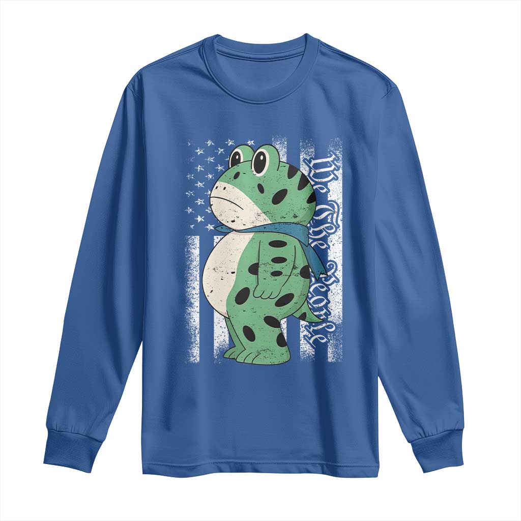 We The People Portland Frog Long Sleeve Shirt Patriotic Protest American Flag TS02 Royal Blue Print Your Wear