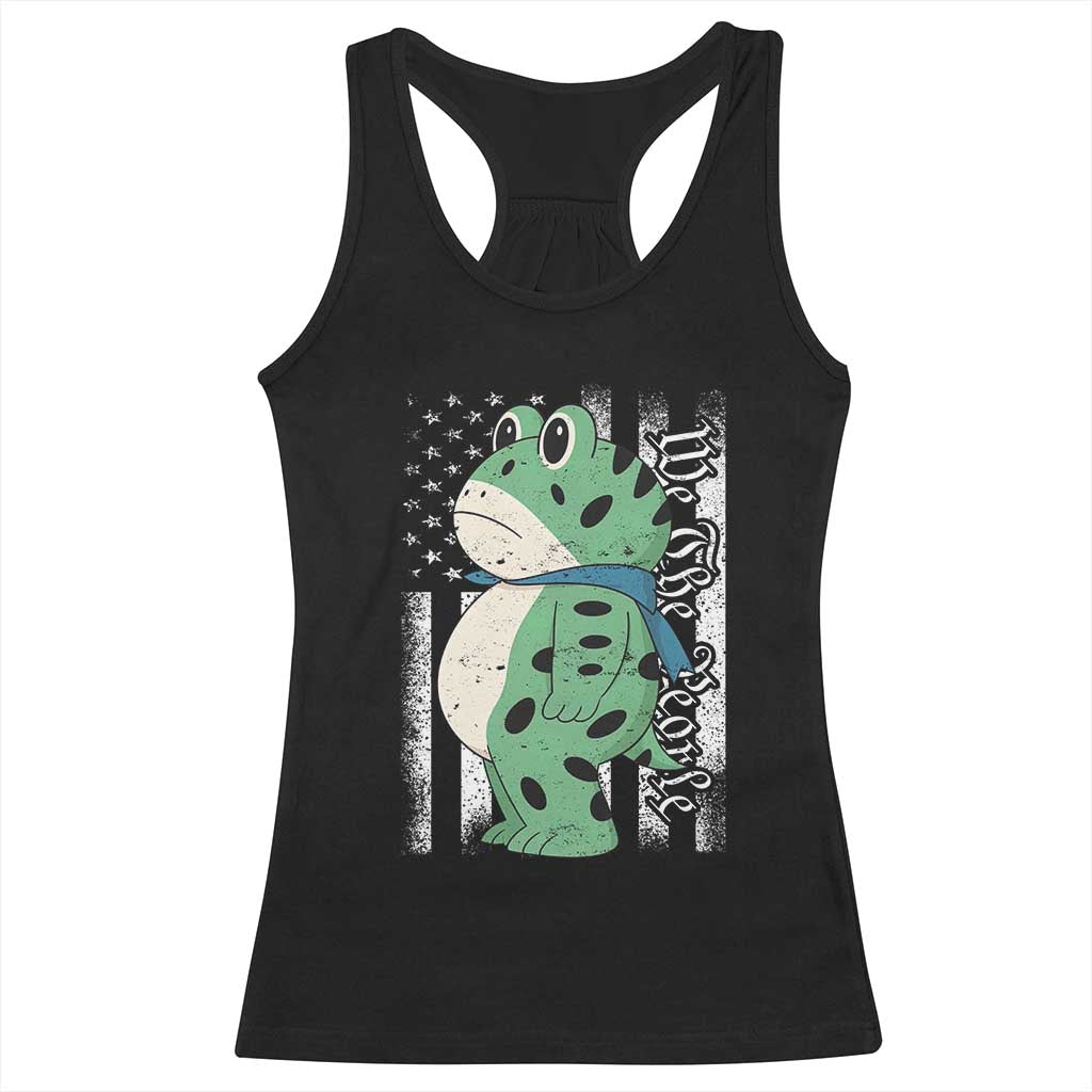 We The People Portland Frog Racerback Tank Top Patriotic Protest American Flag - Print Your Wear