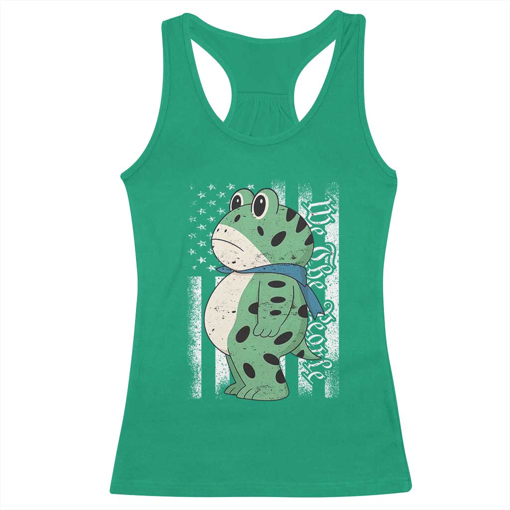 We The People Portland Frog Racerback Tank Top Patriotic Protest American Flag TS02 Irish Green Print Your Wear