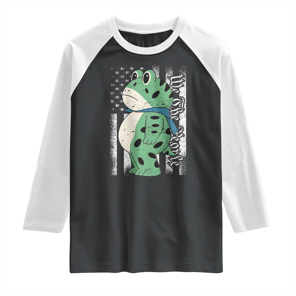 We The People Portland Frog Raglan Shirt Patriotic Protest American Flag TS02 Black White Print Your Wear