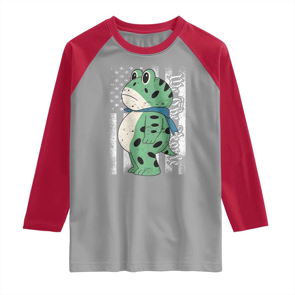 We The People Portland Frog Raglan Shirt Patriotic Protest American Flag TS02 Sport Gray Red Print Your Wear