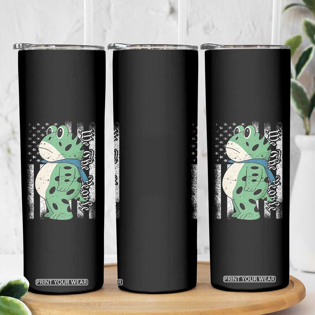 We The People Portland Frog Skinny Tumbler Patriotic Protest American Flag TS02 Print Your Wear