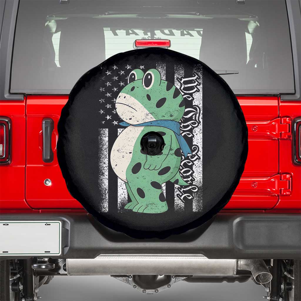 We The People Portland Frog Spare Tire Cover Patriotic Protest American Flag TS02 Black Print Your Wear