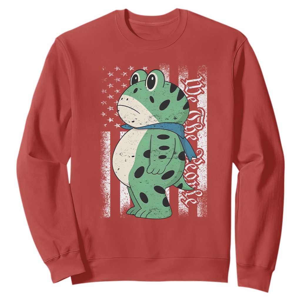 We The People Portland Frog Sweatshirt Patriotic Protest American Flag TS02 Red Print Your Wear