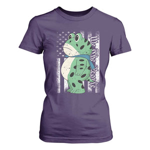 We The People Portland Frog T Shirt For Women Patriotic Protest American Flag TS02 Purple Print Your Wear
