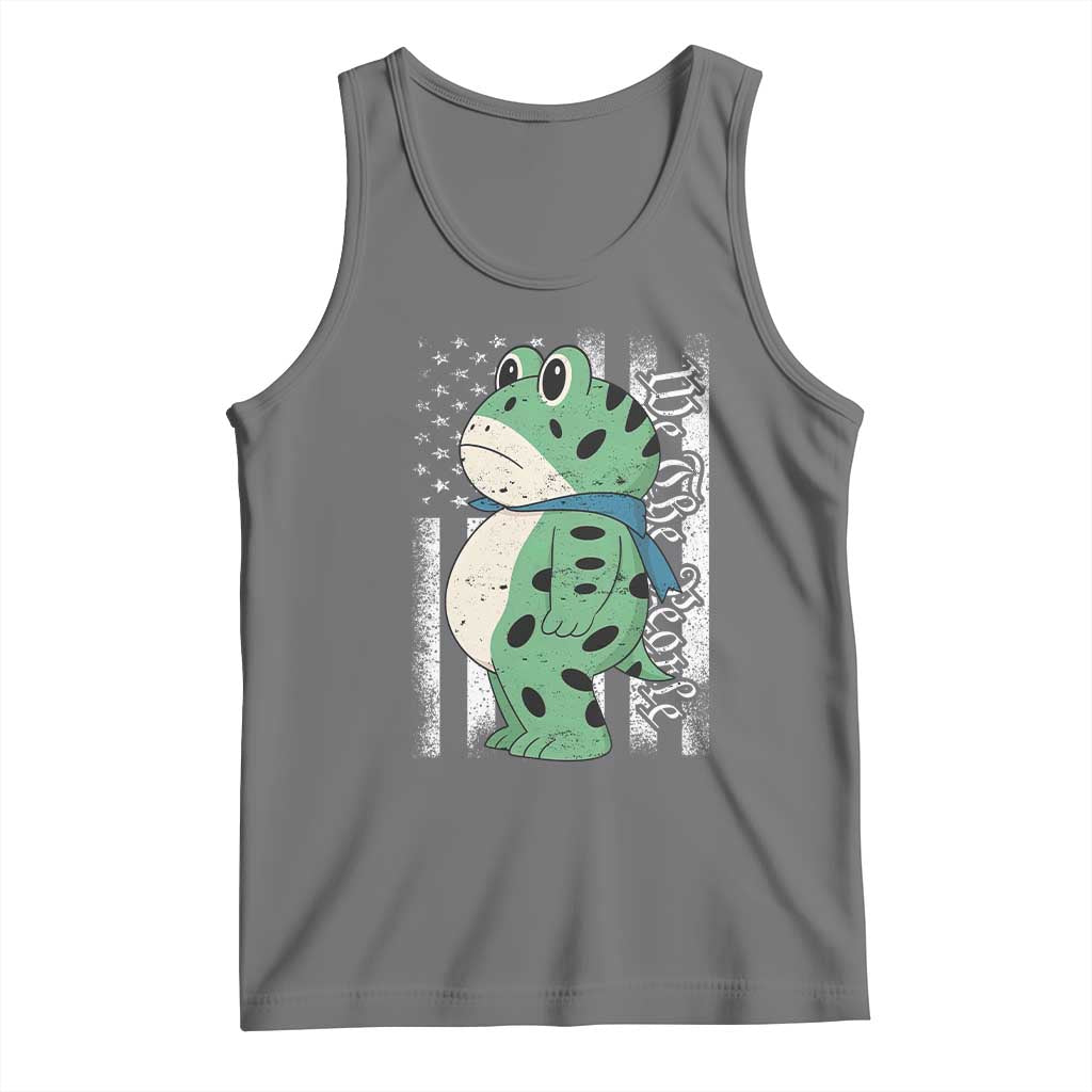 We The People Portland Frog Tank Top Patriotic Protest American Flag TS02 Black Heather Print Your Wear