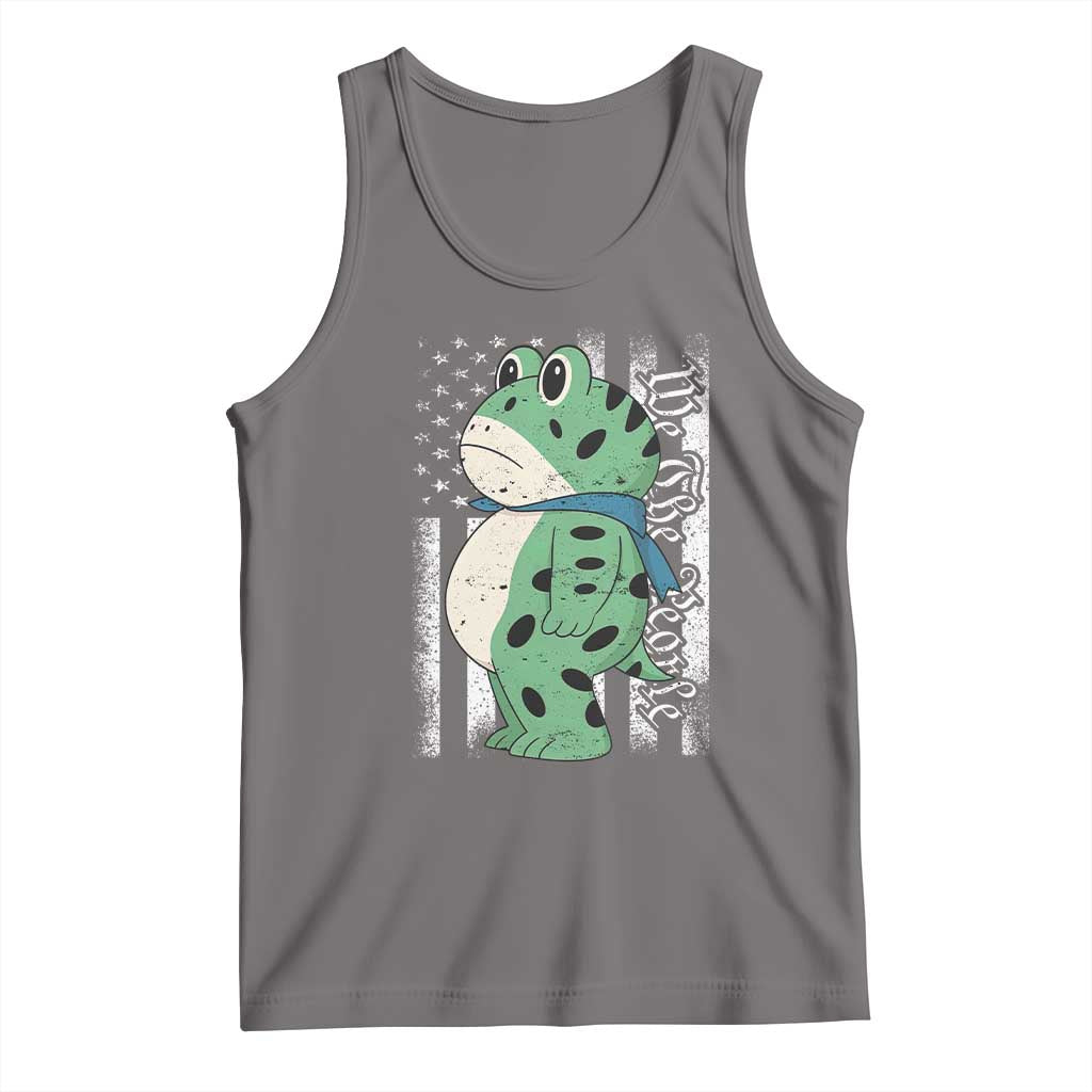 We The People Portland Frog Tank Top Patriotic Protest American Flag TS02 Deep Heather Print Your Wear
