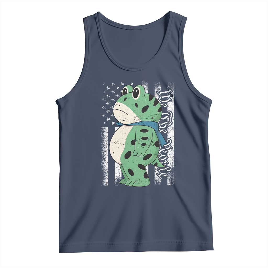 We The People Portland Frog Tank Top Patriotic Protest American Flag TS02 Navy Print Your Wear
