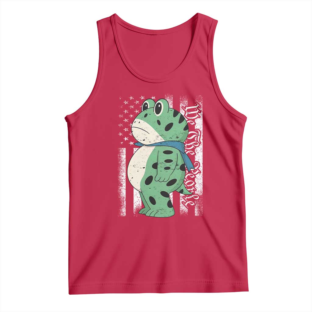 We The People Portland Frog Tank Top Patriotic Protest American Flag TS02 Red Print Your Wear