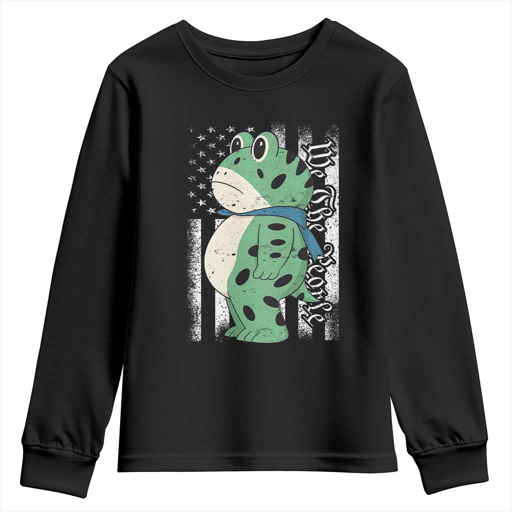 We The People Portland Frog Youth Sweatshirt Patriotic Protest American Flag TS02 Black Print Your Wear