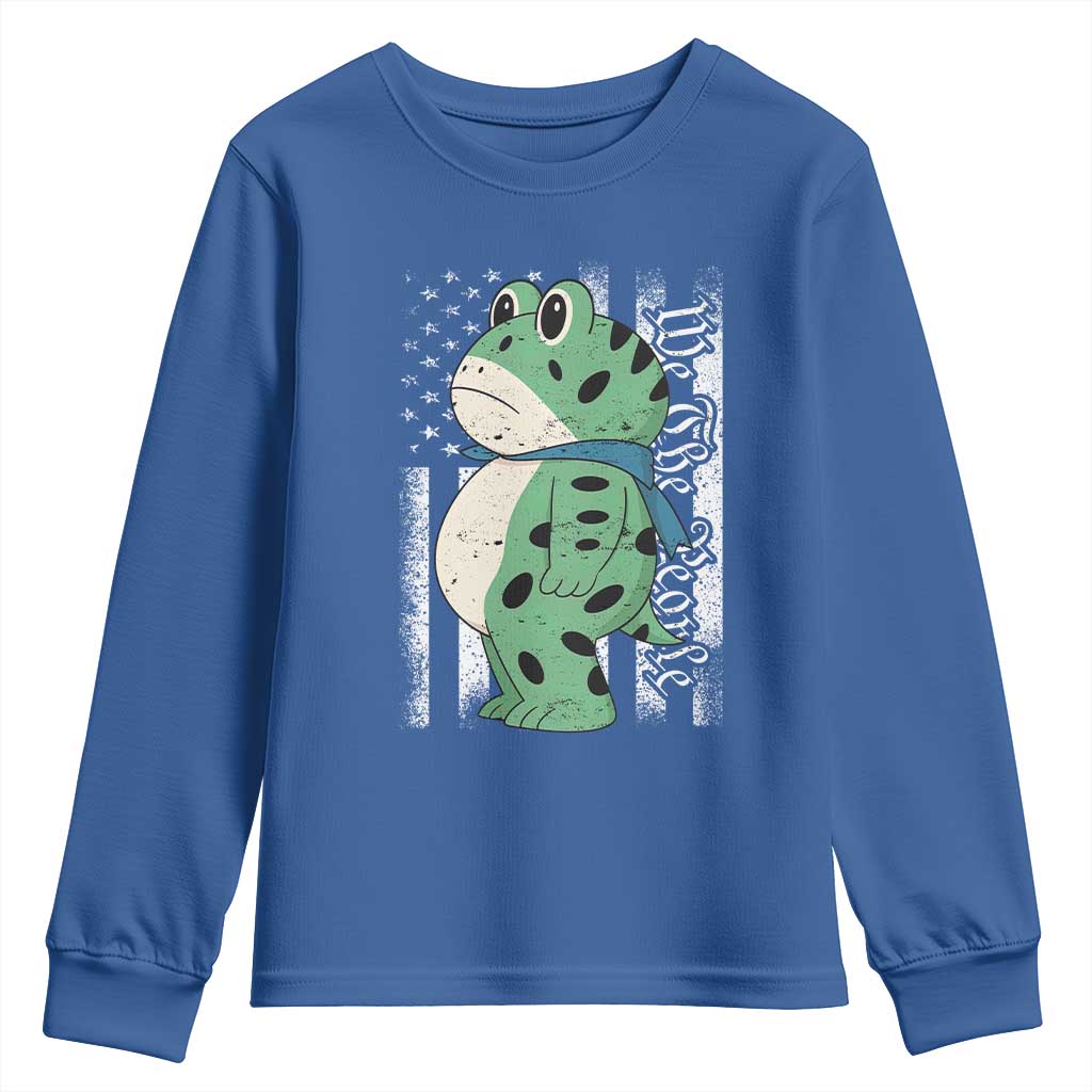 We The People Portland Frog Youth Sweatshirt Patriotic Protest American Flag TS02 Royal Blue Print Your Wear