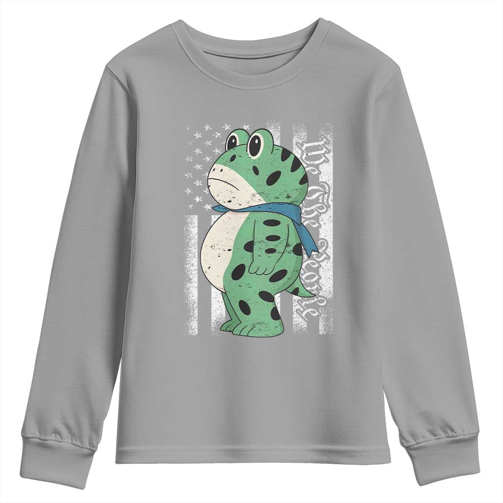 We The People Portland Frog Youth Sweatshirt Patriotic Protest American Flag TS02 Sport Gray Print Your Wear