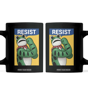 Resist Rosie Frog Coffee Mug Protest Parody Feminist Retro Poster - Print Your Wear
