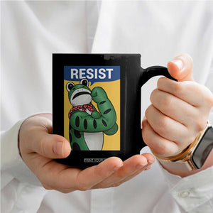 Resist Rosie Frog Coffee Mug Protest Parody Feminist Retro Poster - Print Your Wear