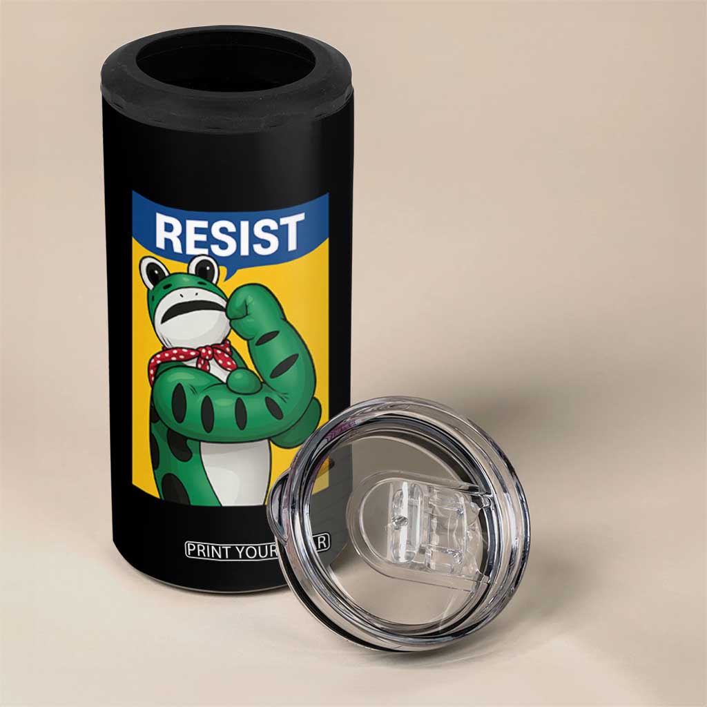 Resist Rosie Frog 4 in 1 Can Cooler Tumbler Protest Parody Feminist Retro Poster TS02 Print Your Wear